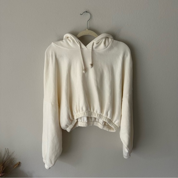 Donni Vintage Cropped Sweatshirt - Cream Large - Picture 2 of 9